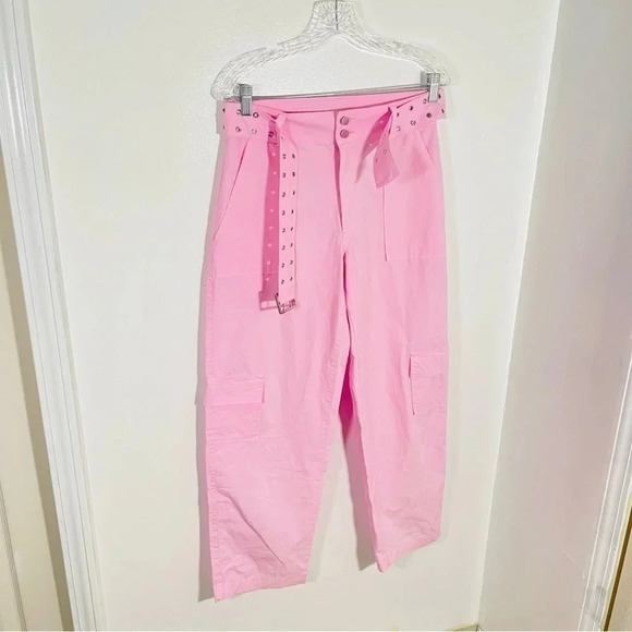 Frankie's Bikinis Jack Low Rise Cargo Pant Gumdrop Pink Beach Bohemian Surfer - Picture 4 of 10